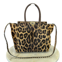 VALENTINO - Rockstud Leopard Tote / Shoulder Bag