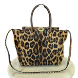 VALENTINO - Rockstud Leopard Tote / Shoulder Bag