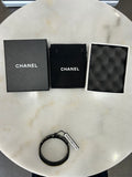 CHANEL - Black Resin Crystal CC Bangle