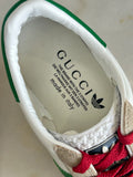 GUCCI x ADIDAS - Gazelle White Leather Wedge Sneakers Sz 39