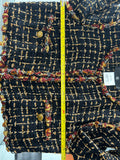 CHANEL - Black & Gold Tweed Jacket Sz 38