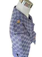 GUCCI - GG Monogram-Jacquard Cotton Jacket Sz 40