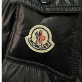 MONCLER - Berre Giubbotto Black Hooded Down Jacket Sz 1