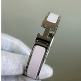 HERMÈS - Clic H Bracelet Soft Pink & Palladium PM