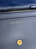 TORY BURCH - Fleming Blue Velvet Crossbody Bag