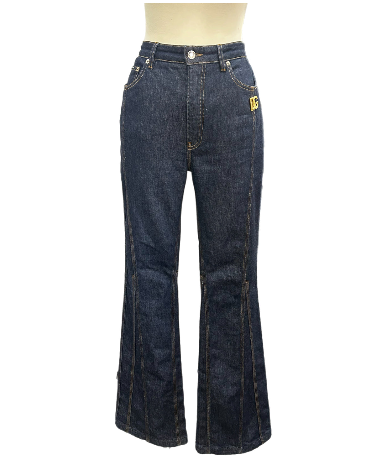 DOLCE & GABBANA - High-Rise Flared Jeans Sz 46