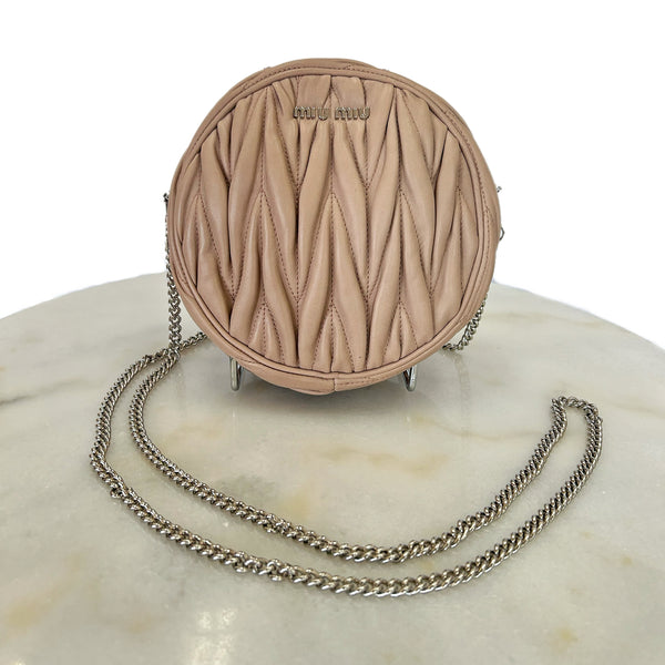 MIU MIU - Matelasse Round Crossbody Bag