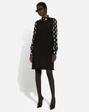 DOLCE & GABBANA - Raschel Black Tweed Dress Sz 42
