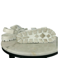 PRADA - White Padded Leather Sandals Sz 38.5