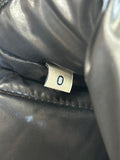 MONCLER - Armoise Giubbotto Black Hooded Fur Jacket Sz 0