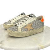 GOLDEN GOOSE - Hi Star Silver Glitter Sneakers Sz 36