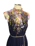 ZIMMERMANN - Sleeveless Floral Pleated Dress Sz 1