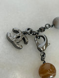 CHANEL - Multi-stone & Resin Oversized CC Pendant Necklace