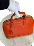 PRADA - Saffiano Orange Vernis Dome Bag