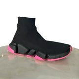 BALENCIAGA - Speed 2.0 Sneakers Black & Pink Sz 39