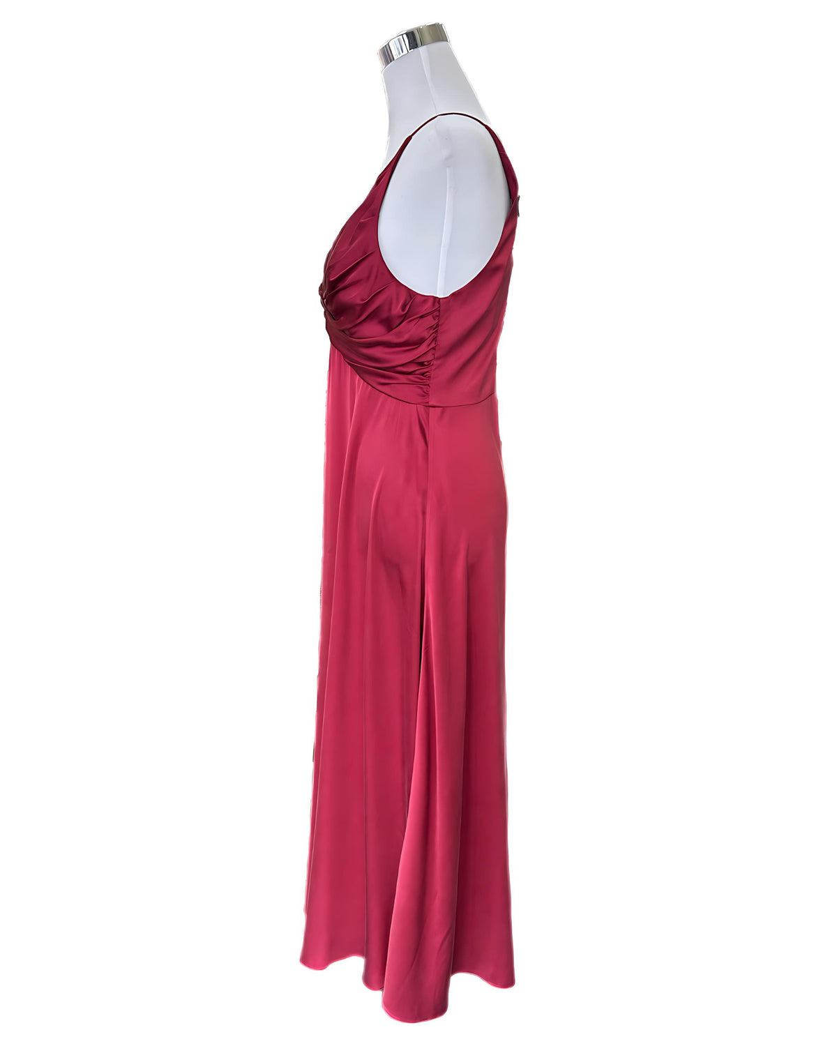 ZIMMERMANN - Silk Ruched Picnic Midi Dress Wine Red Sz 2