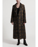 AVANT TOI - Felted Wool- Blend Houndstooth Coat Sz XL