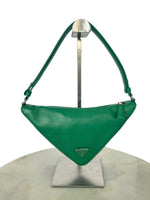 PRADA - Green Leather Triangle Shoulder Bag