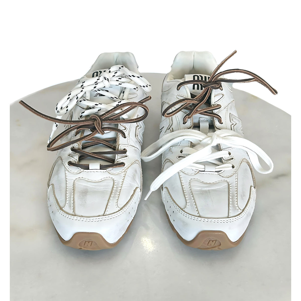 MIU MIU X New Balance - 530 SL Leather Sneakers Sz 38.5
