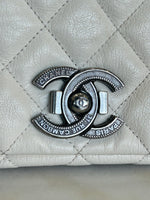 CHANEL - City Rock Leather Cream Flap Bag
