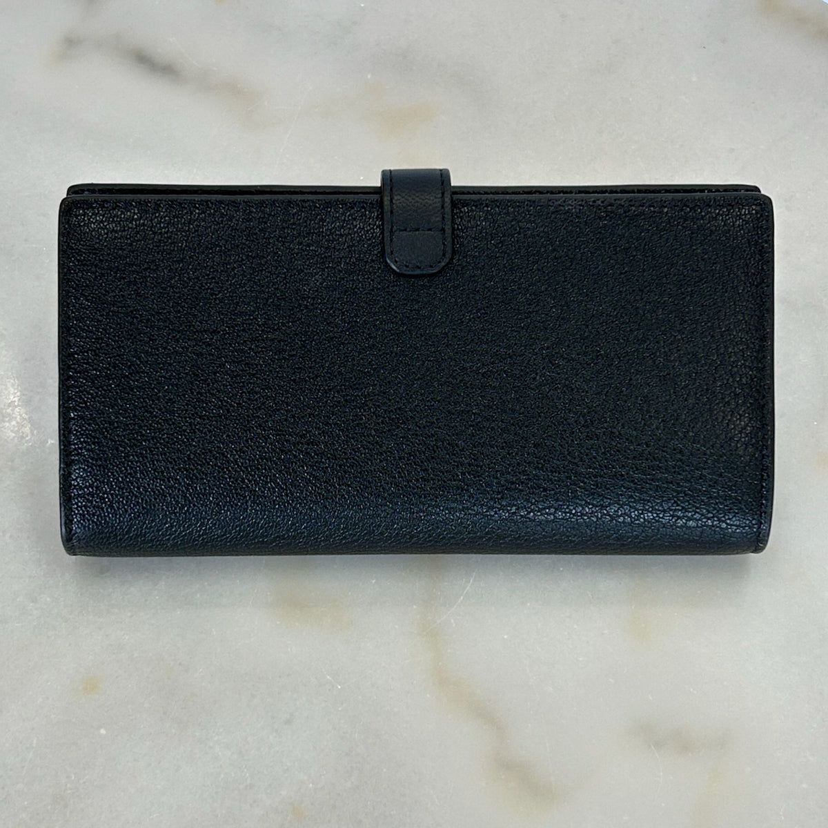 GIVENCHY - Long Bi-fold Black Leather Wallet