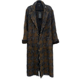 AVANT TOI - Felted Wool- Blend Houndstooth Coat Sz XL