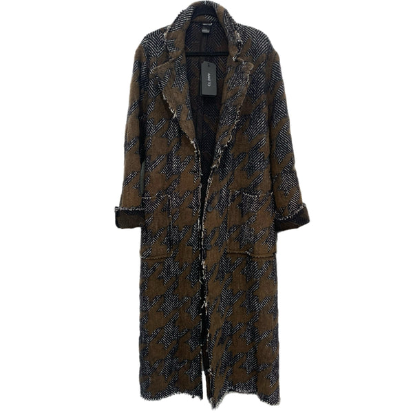 AVANT TOI - Felted Wool- Blend Houndstooth Coat Sz XL