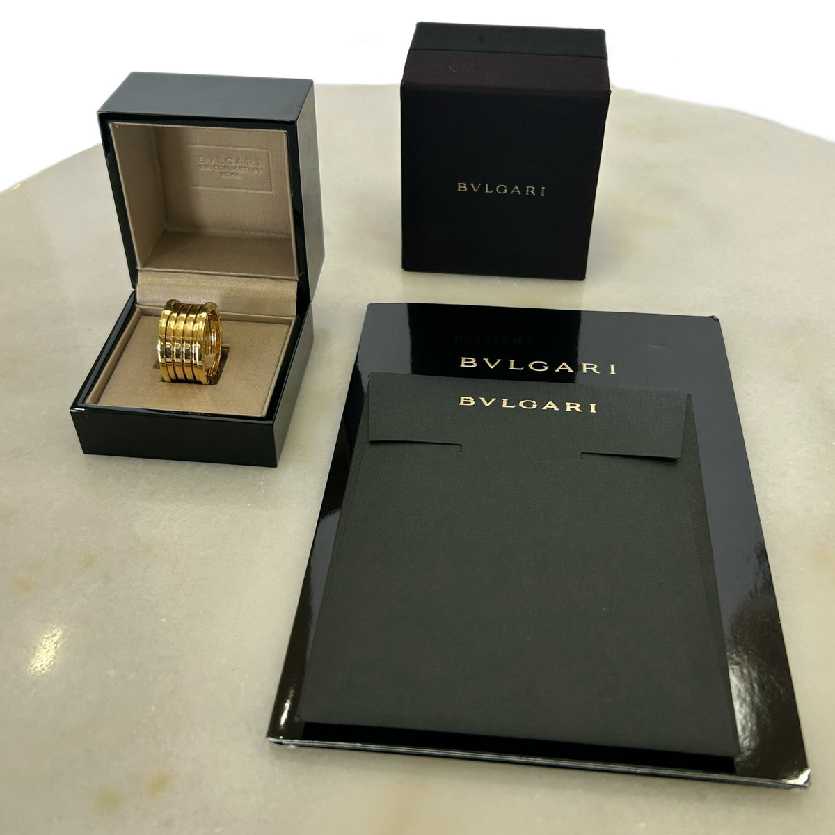 BVLGARI - 18K Yellow Gold B.Zero1, 5-Band Ring