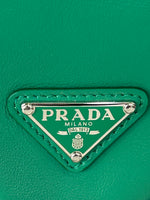 PRADA - Green Leather Triangle Shoulder Bag