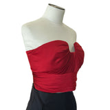 ALEXANDER McQUEEN - Red Silk Bustier Sz 44