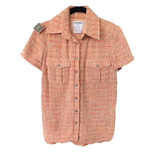 CHANEL - Tweed Shirt / Over Shirt Sz FR 34