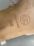 CHANEL - Tweed & Pink Patent Slingbacks Sz 39C