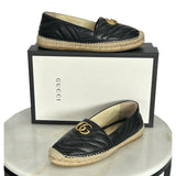 GUCCI - GG Marmont Leather Espadrilles Sz 39