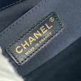 CHANEL - Navy Medium Boy Bag Circa 2017-2018