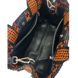 PRADA - Madras Woven Leather Tote Bag
