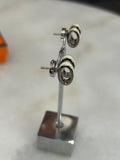HERMÈS -Lacquered Pop H Earrings - Blanc & Palladium (Large)