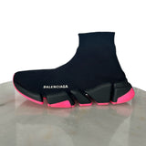 BALENCIAGA - Speed 2.0 Sneakers Black & Pink Sz 39