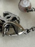 CHANEL - Multi-stone & Resin Oversized CC Pendant Necklace