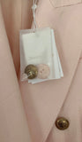 ZIMMERMANN - Crush Double-Breasted Pink Linen Blazer Sz 4
