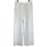 BALMAIN - White Monogram Wide Leg Pants Sz FR38 / Medium