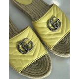 GUCCI - GG Marmont Espadrille Slides Sz 38.5