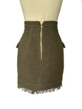 BALMAIN - Tweed Mini Wrap Skirt Sz - FR 36