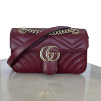GUCCI - GG Marmont Mini Shoulder Bag in Rosso Ancora