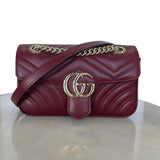 GUCCI - GG Marmont Mini Shoulder Bag in Rosso Ancora