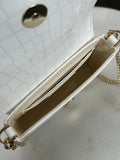 SCANLAN THEODORE
- White Croc Mini Triangle Diamanté Bag