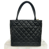 CHANEL - Caviar Medallion Tote Bag in Black