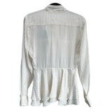 BURBERRY - Leah Silk Tie-Neck Peplum Blouse Sz 6-8