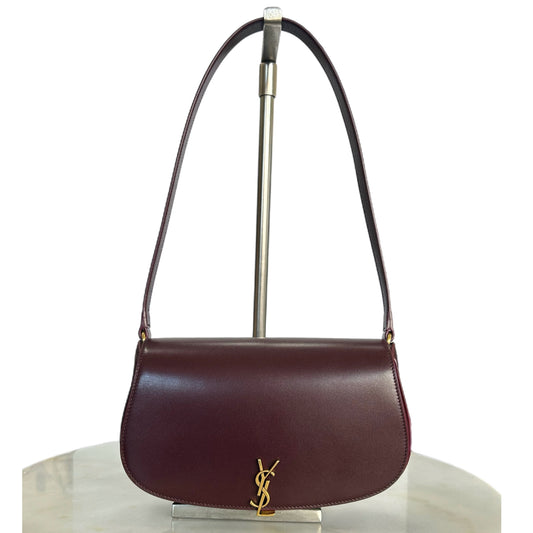 SAINT LAURENT - Mini Voltaire Shoulder Bag - Rouge Cabernet