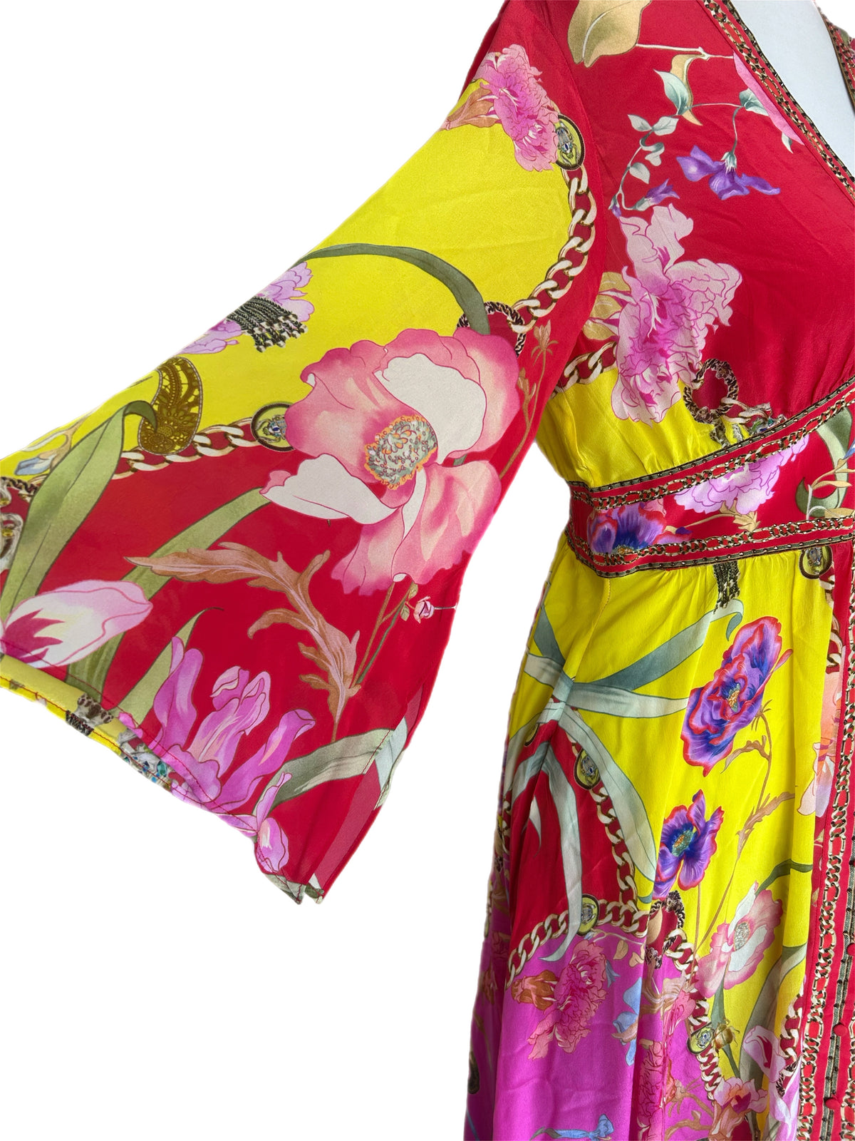 CAMILLA - The Beetles Kimono Sleeve Dress Sz M
