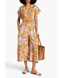 ZIMMERMANN - Pattie Floral Print Linen Jumpsuit Sz 3
